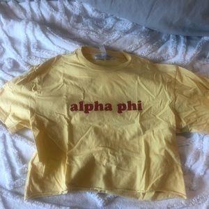 Alpha Phi cropped tee
